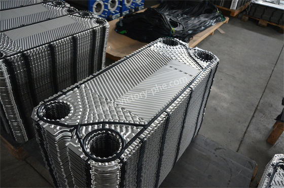 PHE Endüstriyel Plaka Isı Değiştiricisi 1000mm Paketlenmiş Plaka Uzunluğu