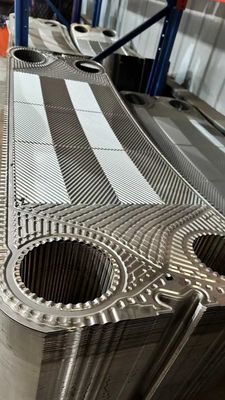 5 mm plaka pitch ısıtma değiştiricisi plakaları özelleştirilmiş dalgalanma desenleri ile